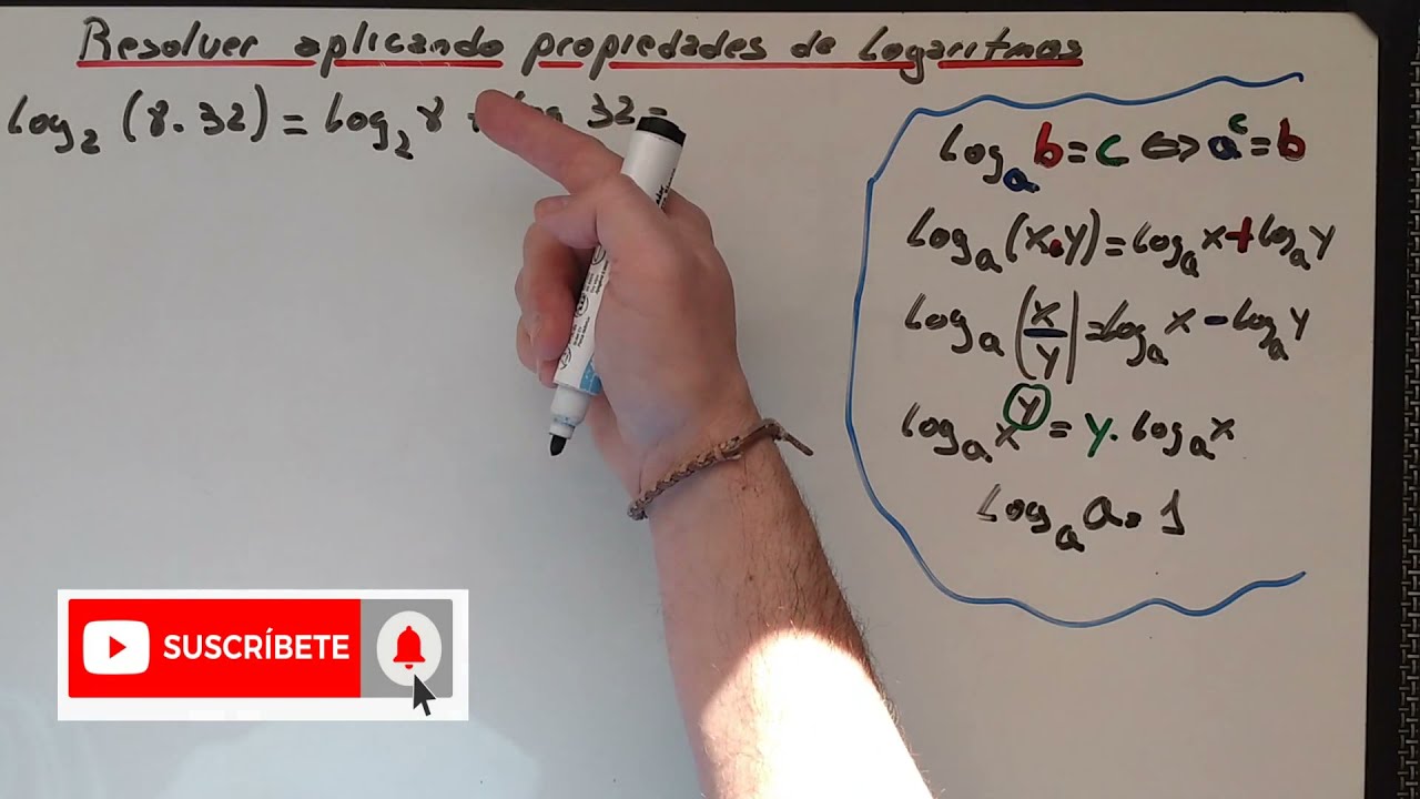 Cómo resolver logaritmos utilizando propiedades