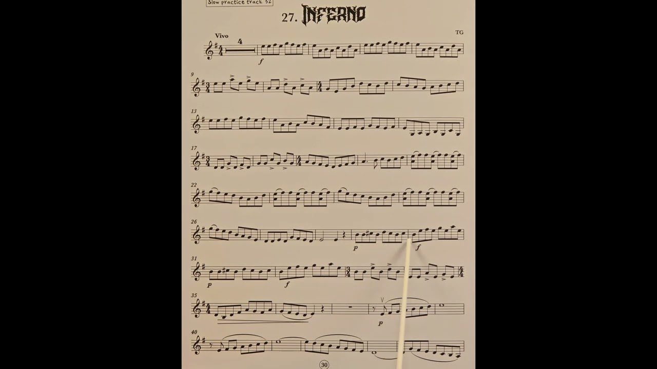 27 Inferno piano accompaniment at rehearsal speed