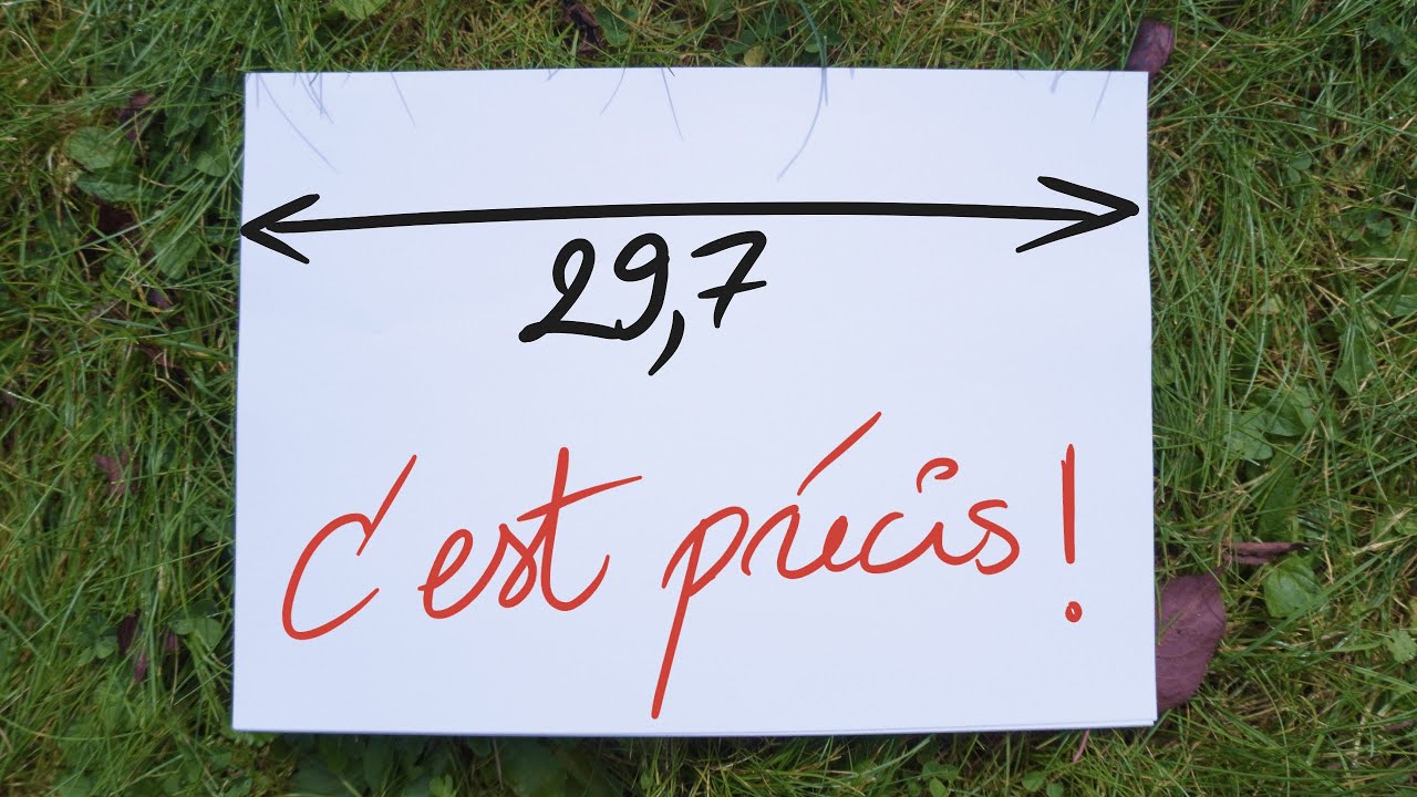 Pourquoi le format A4 ne fait pas 20 x 30 cm (au lieu de 21 x 29,7) ?