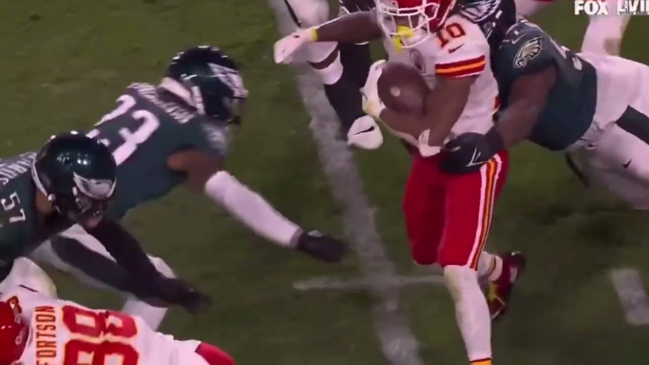 CJ Gardner-Johnson HUGE HIT on Isiah Pacheco | Chiefs vs Eagles | Super Bowl 58