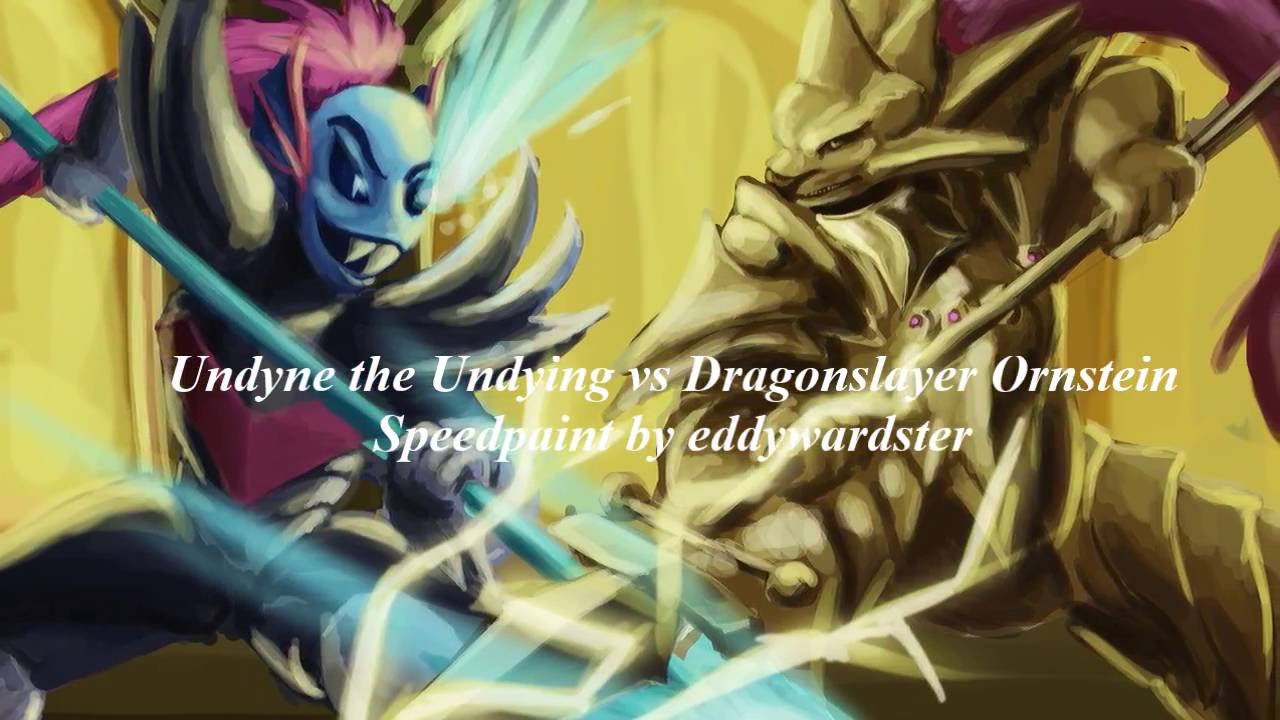 Undyne the Undying vs Dragonslayer Ornstein | Speedpaint