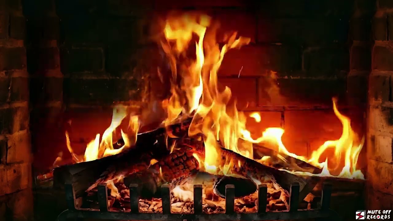 10 Hours Classic Brick Fireplace 4K 🔥 Real Crackling Fire Sounds for Sleep, Relax & Study