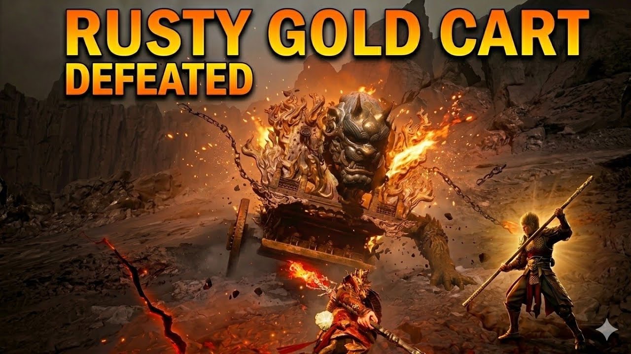Defeating The Rusty Gold Cart-Black Myth Wukong
