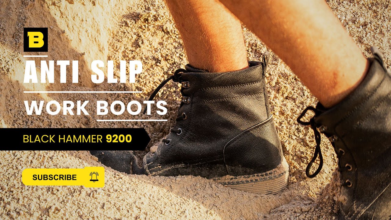 Mens Safety Boots S3 SRC Steel Toe Cap with Midsole Protection and Anti-Slip - Ideal Work Boots 9200