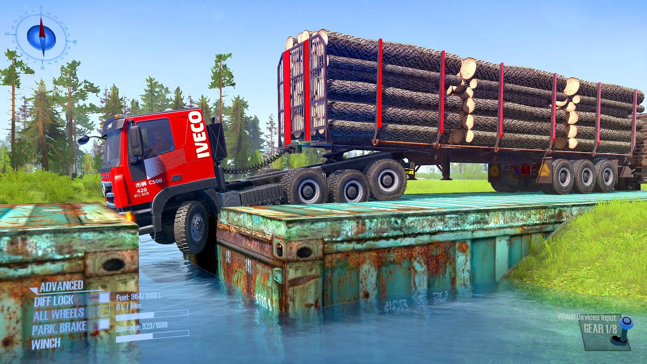Spintires Mudrunner Mod Truck | Driver Skills Gameplay | Game Daily80 #mudrunner #spintires