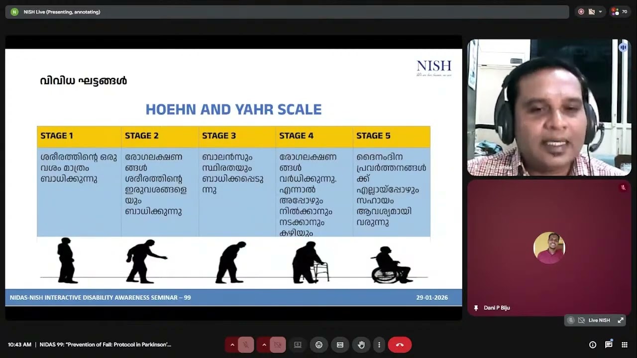 NIDAS 99 : Prevention of Fall  Protocol in Parkinson’s Disease
