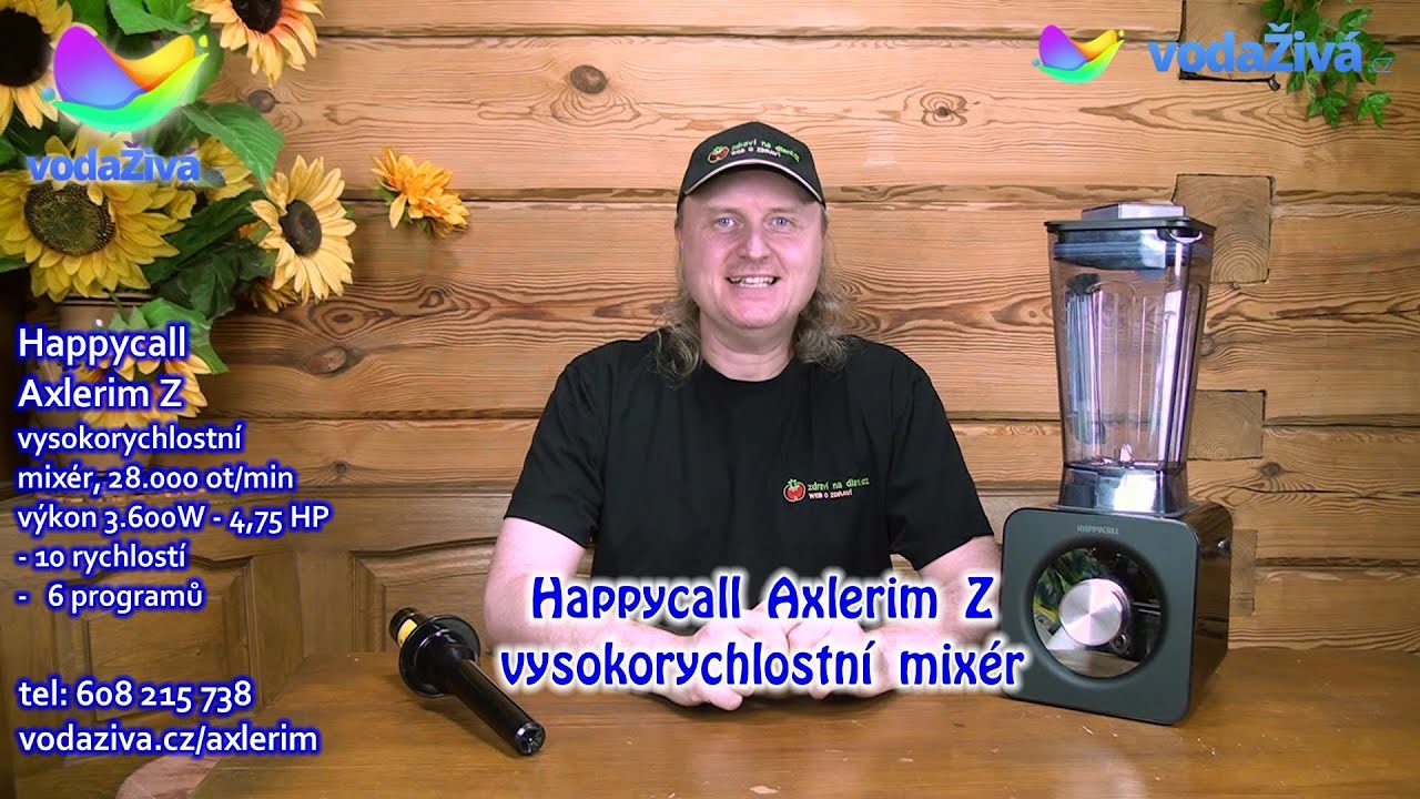 Happycall Axlerim Z - korejský vitamix - výkonný domácí mixér ~ VodaZiva.cz -recenze česky Voda živá