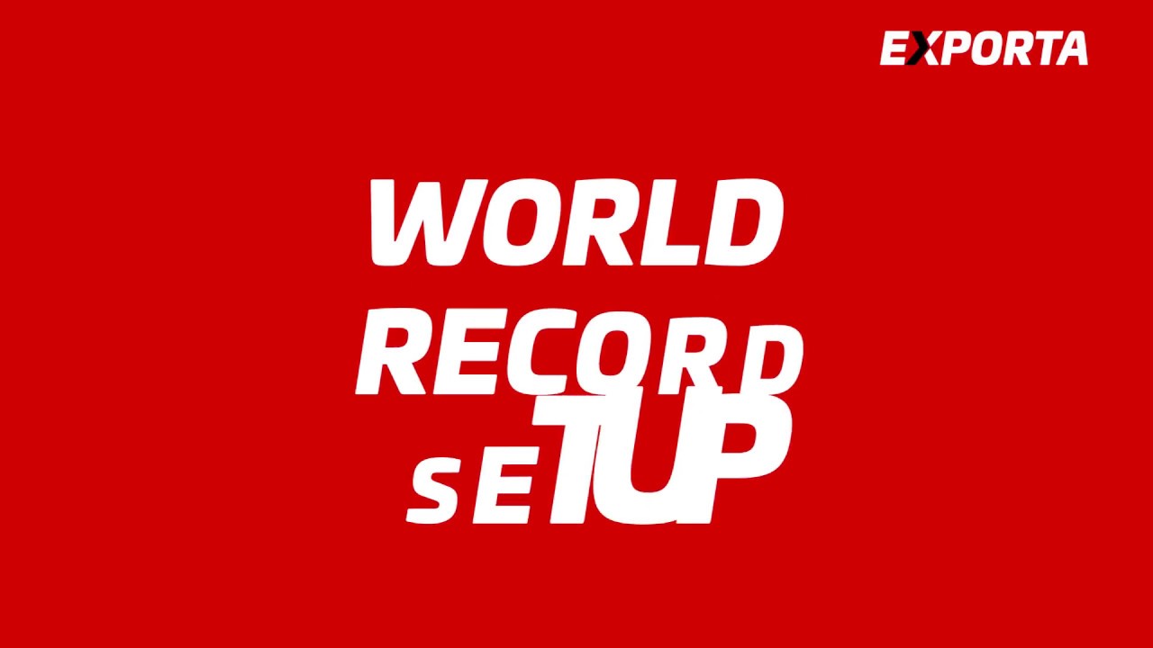 Exporta Global Plastic Pallet Toppling World Record Setup Timelapse