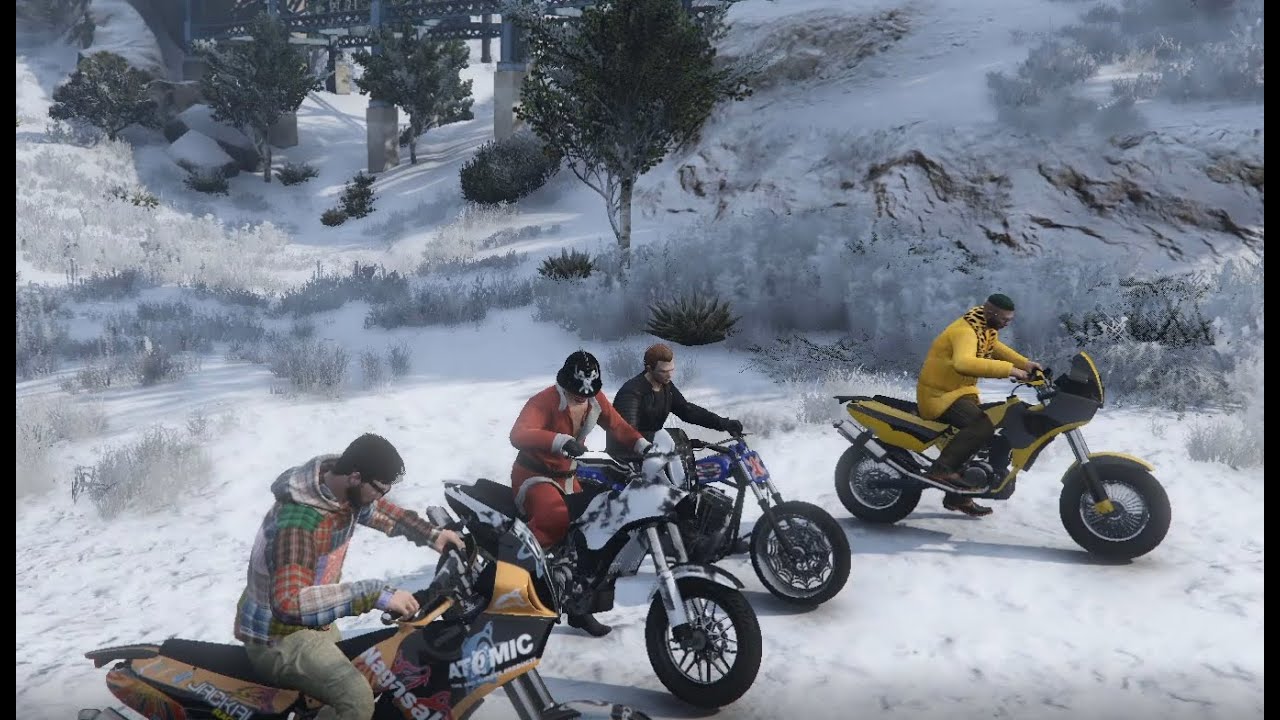 MOTORLA KARLI DAĞA TIRMANMAK !?! - GTA 5 EKİPLE OFF ROAD #3 TÜRKÇE