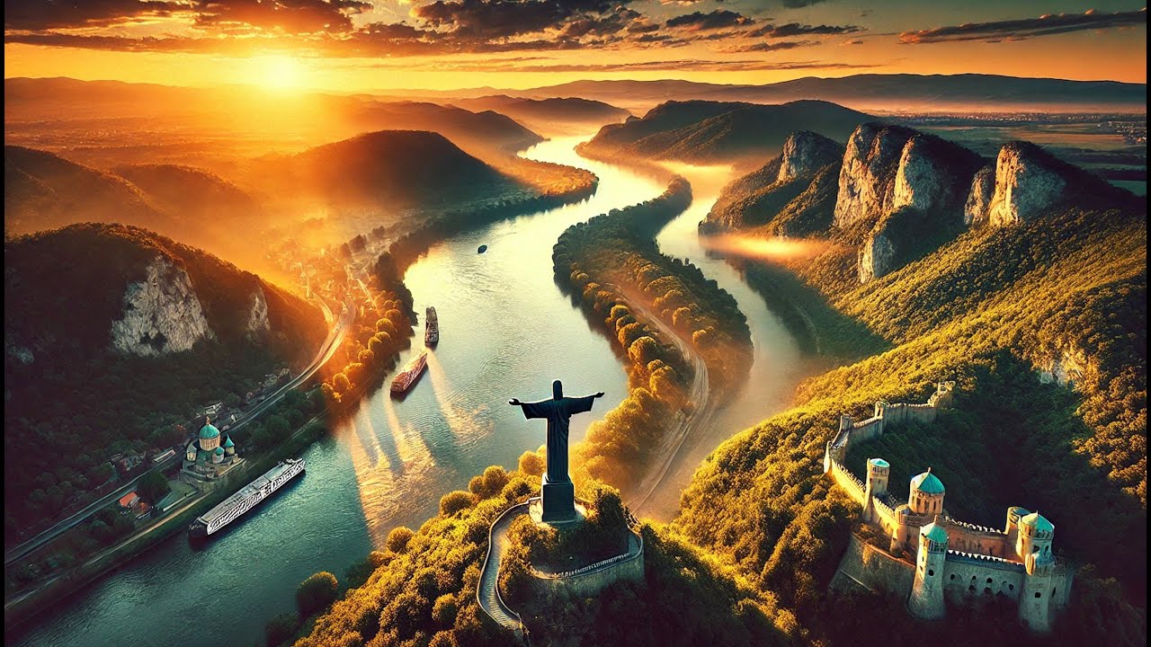 Danube Journey: Dubova, Golubac & Decebal in 4K | Serbia & Romania Aerial Views