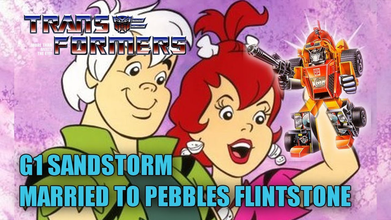 Transformers G1 Sandstorm Married to Marcia Brady and Pebbles Flintstone - with Actor Jerry Houser.