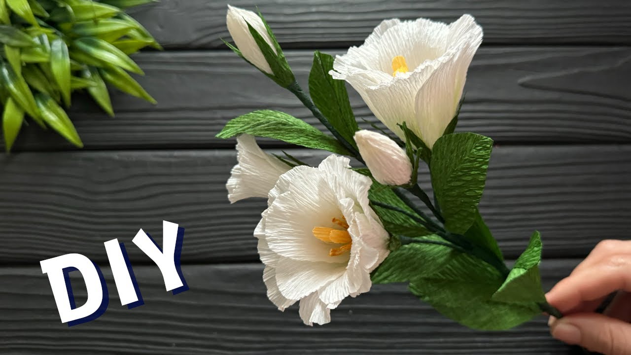 How to Make Lisianthus Crepe Paper Flowers Crepe Paper Decoration Ideas