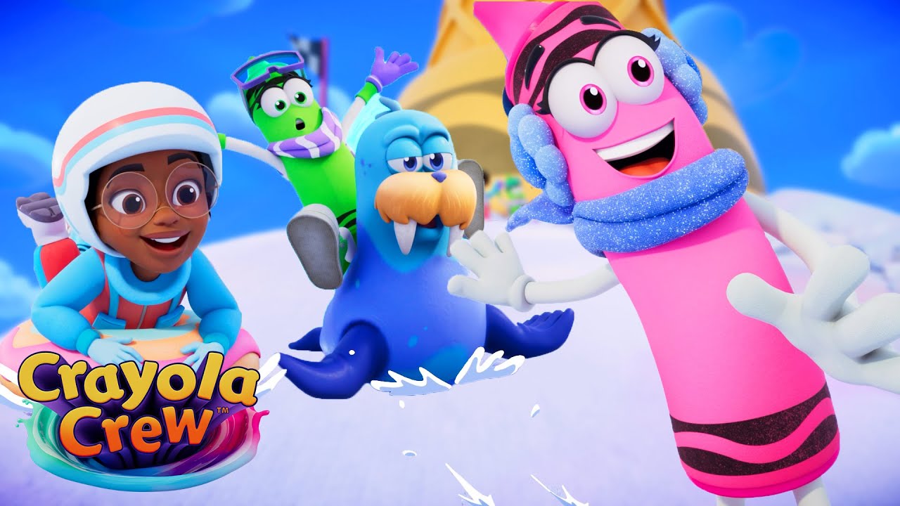 EPIC Sled Race! - Holiday Special ⛷️☃️ | 50+ Min of Crayola Crew | Fun Imagination Cartoons for Kids