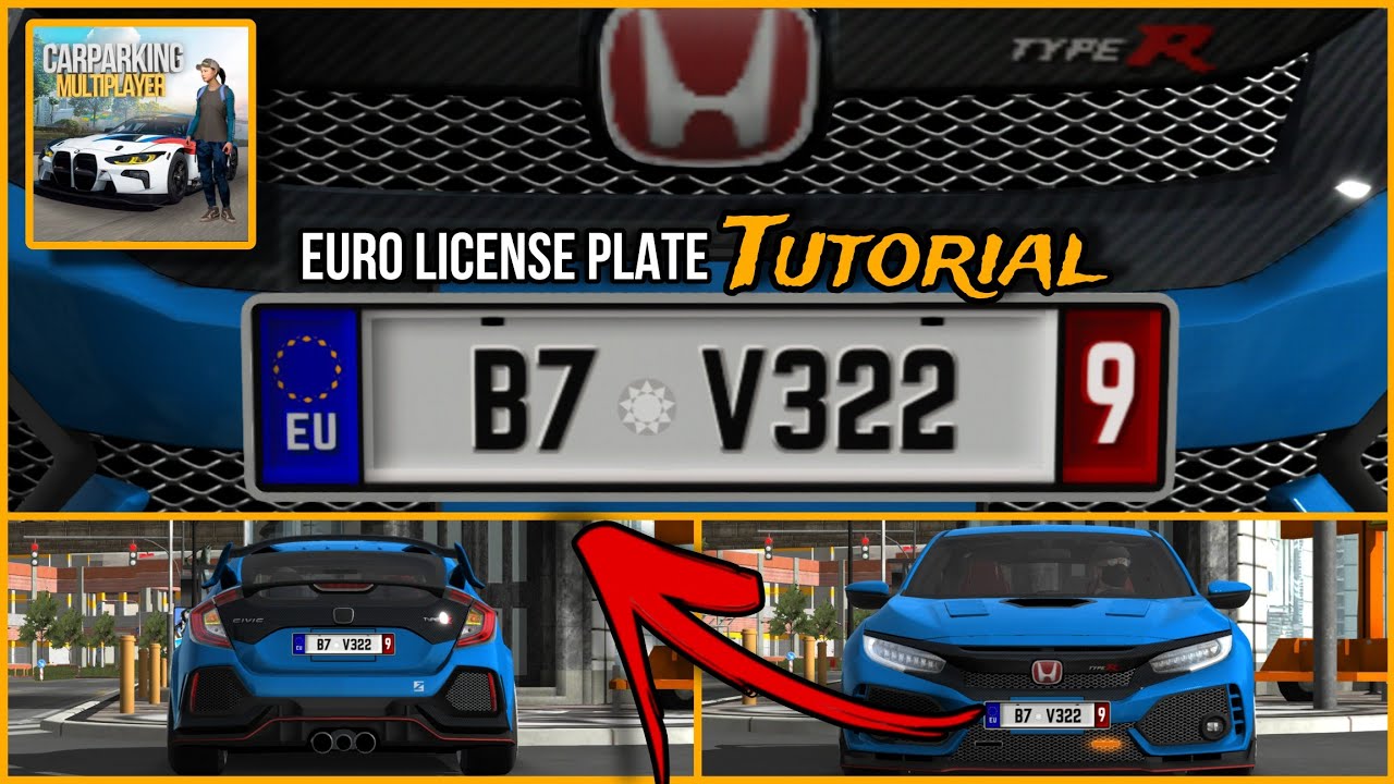Don't Miss Out! Realistic & 3D Euro License Plate Tutorial | Car Parking Multiplayer New Update