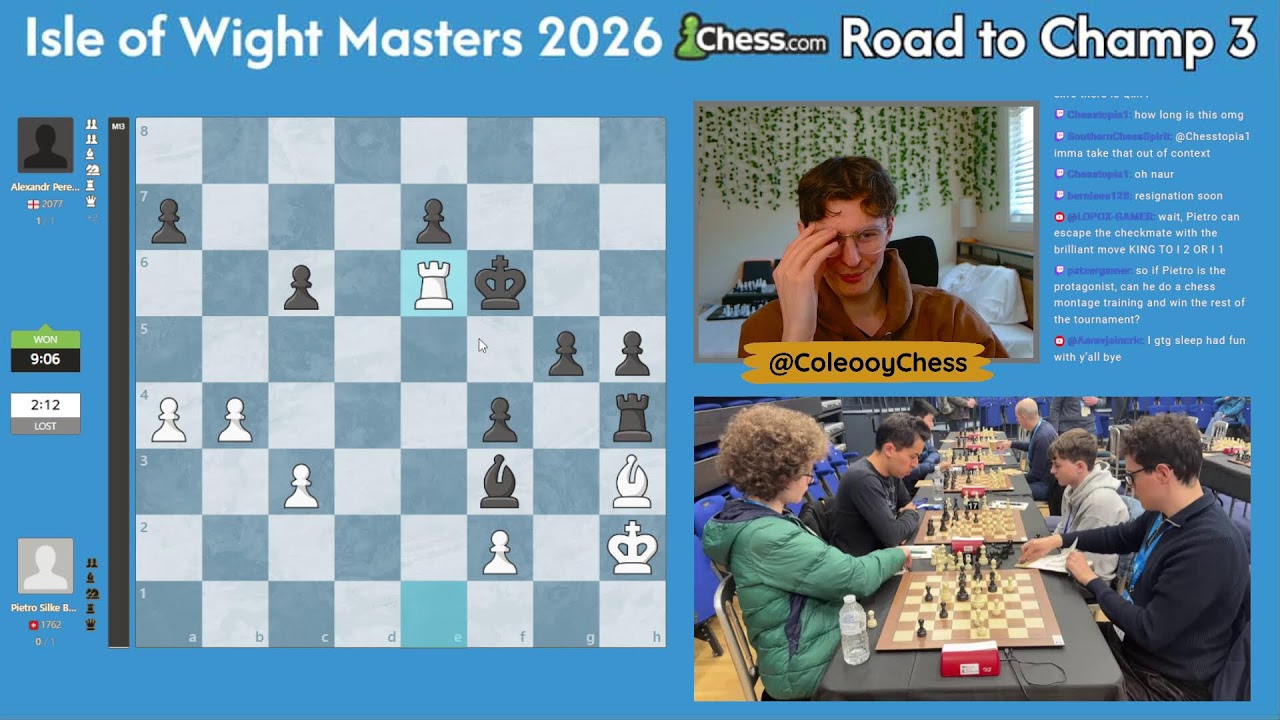 Isle of Wight Masters | Round 1 commentary by @ColeooyChess