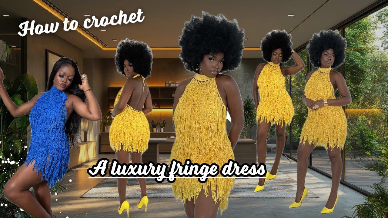 HOW TO CROCHET A LUXURY FRINGE DRESS | Elegant & Easy DIY Crochet Dress Tutorial