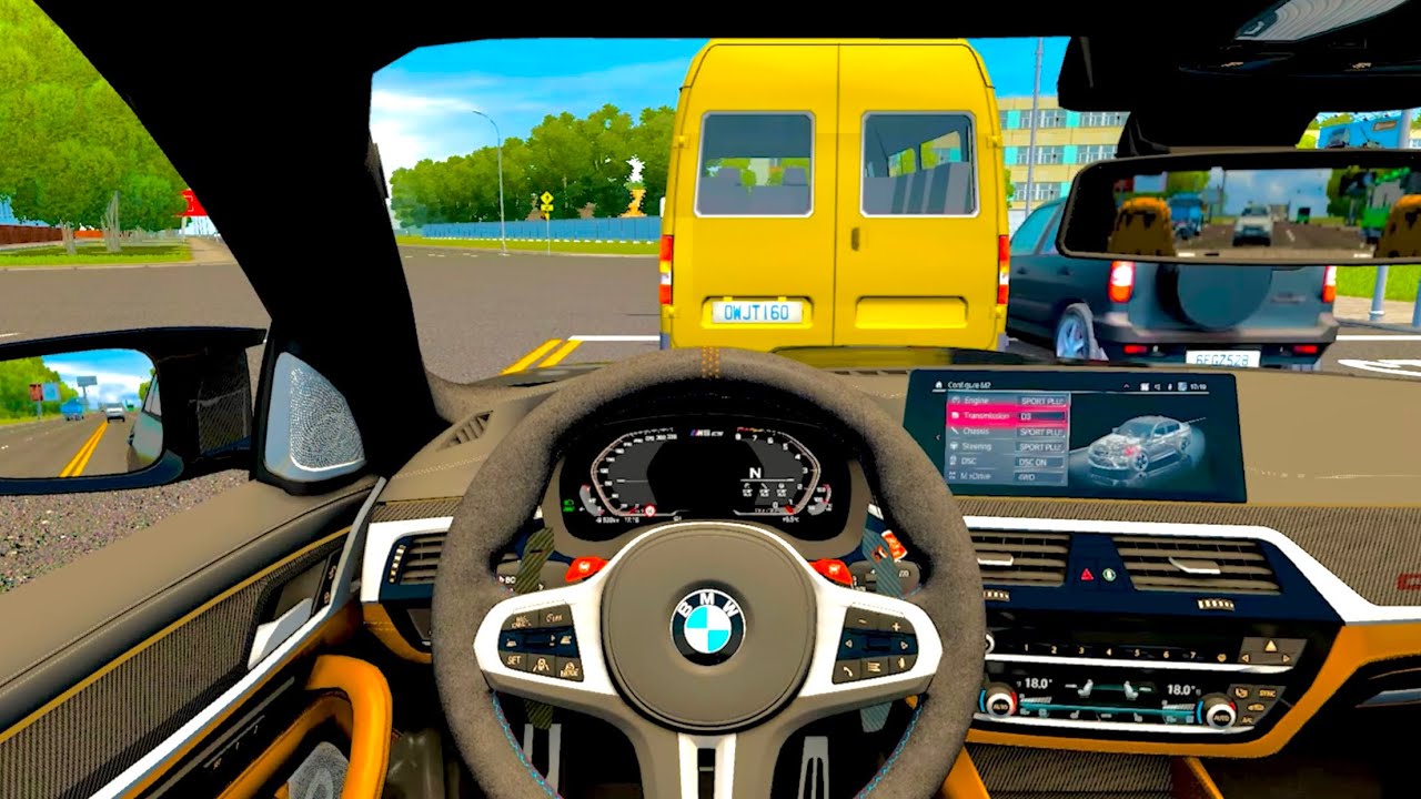 2021 BMW M5 CS (F90 LCI) | City Car Driving | Steering wheel gameplay