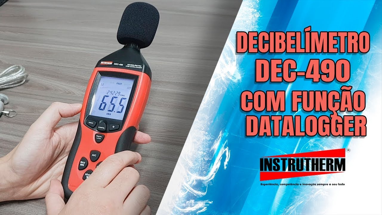 Medição de ruído com o Decibelímetro DEC-490 - Funcionamento com o Software
