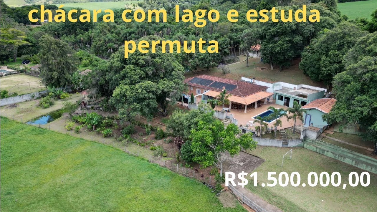 Chácara com lago, nascente, pasto a venda na região Bragantina estuda permuta 
