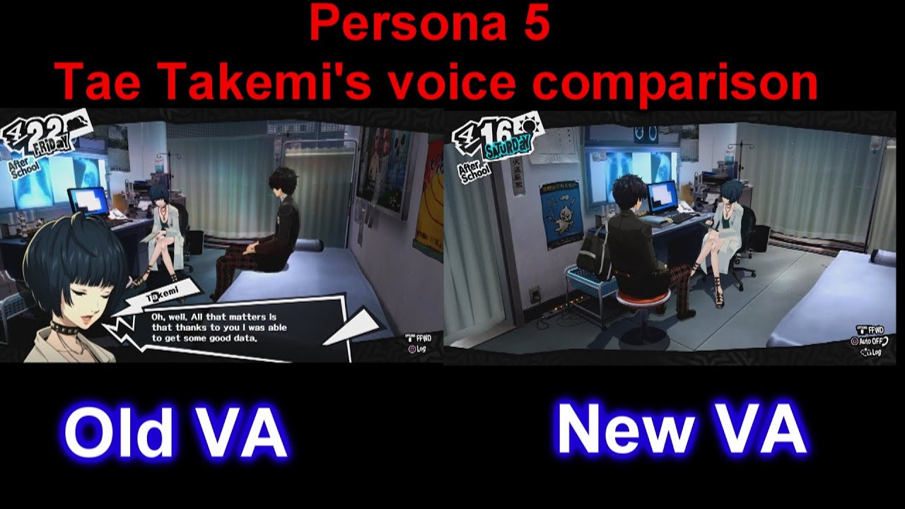 Persona 5 and Persona 5 royal- Tae Takemi voice comparison (Spoilers)