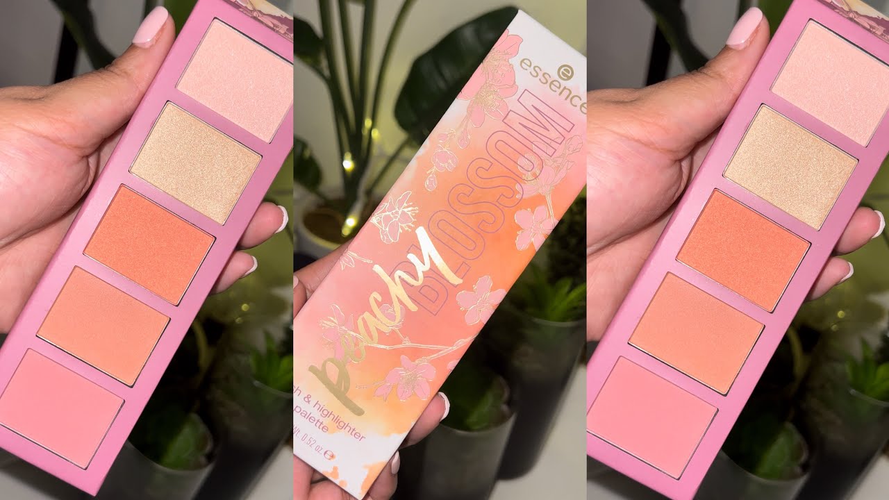 Essence Peachy Blossom Blush & Highlighter Palette Swatches | Kassandraxmariee