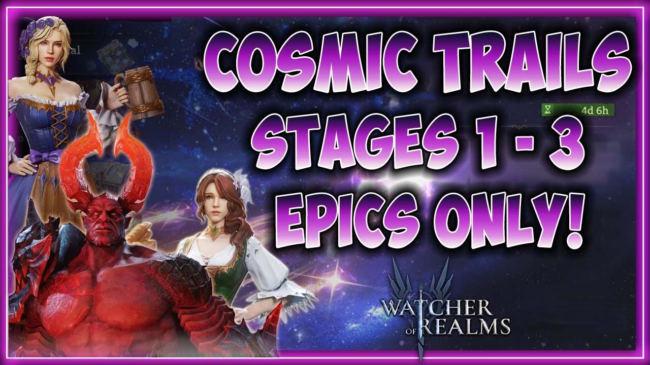 Watcher of Realms Cosmic Trials Stages 1-3! Epics Only - Maximum Difficulty. #watcherofrealms