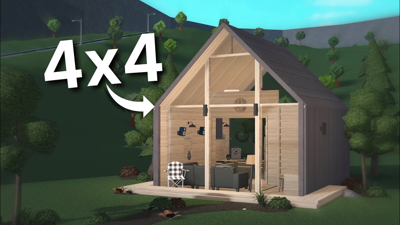construyendo una MINI CASA en bloxburg...