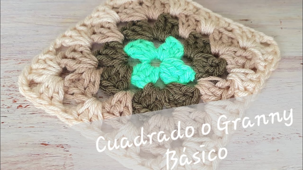 Curso de Crochet o Ganchillo. Fácil Cuadrado o Granny Básico Calado. Tutorial paso a paso
