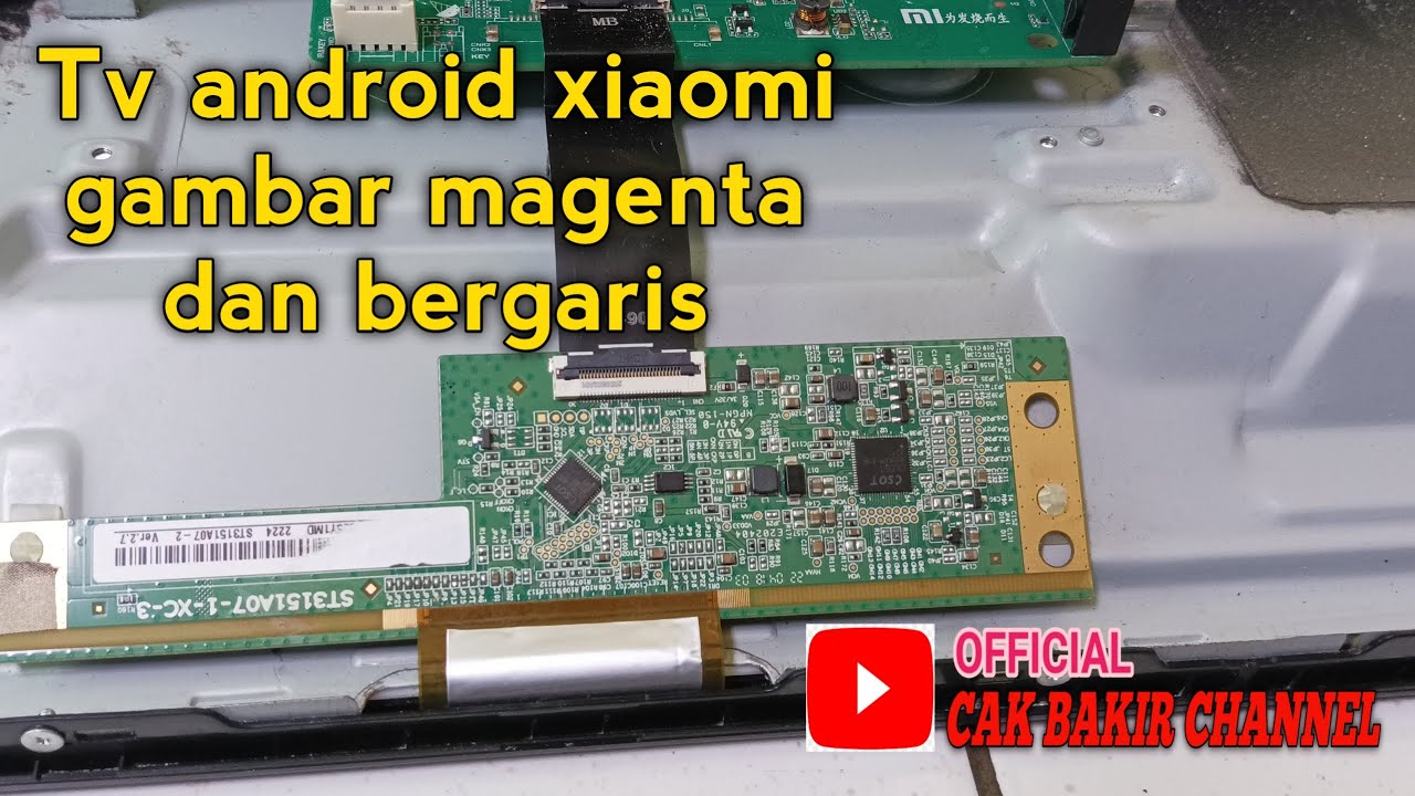 TV Xiaomi android gejala gambar magenta di sertai bergaris. Berikut solusinya