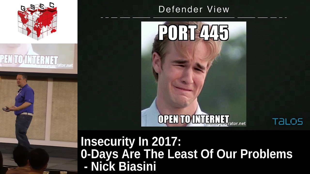 #HITBGSEC 2017 CommSec D1 - Insecurity In 2017: 0 Days Are The Least Of Our Problems - Nick Biasini