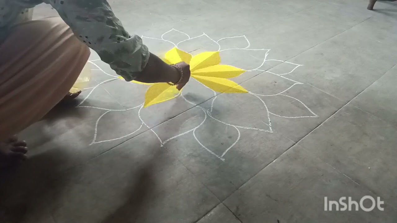 Colour full rangoli designs 🌸# rangoli kolam# flower design # rangoli 