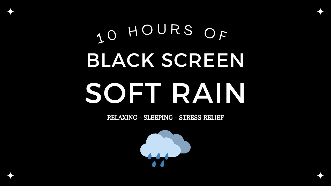 (No Ads) Light Rain Sounds for Sleeping 🌧️ Rain Outside While You Rest | Black Screen (10 Hours)