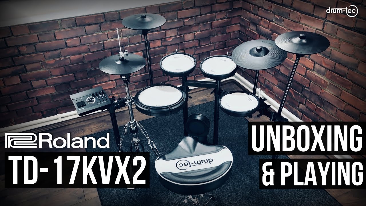 Roland TD-17 KVX2 electronic drums unboxing & playing by drum-tec