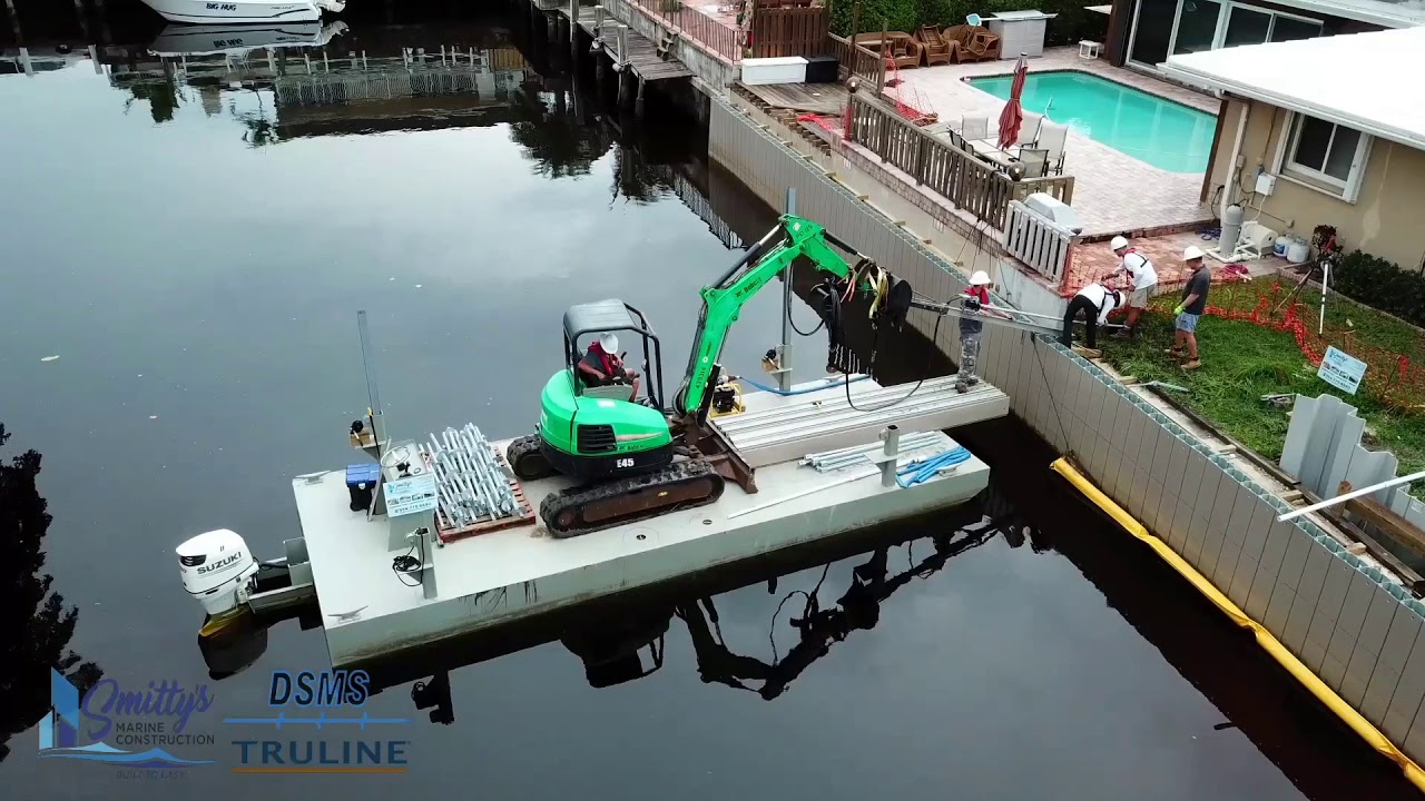 DSMS anchor installation Truline seawall