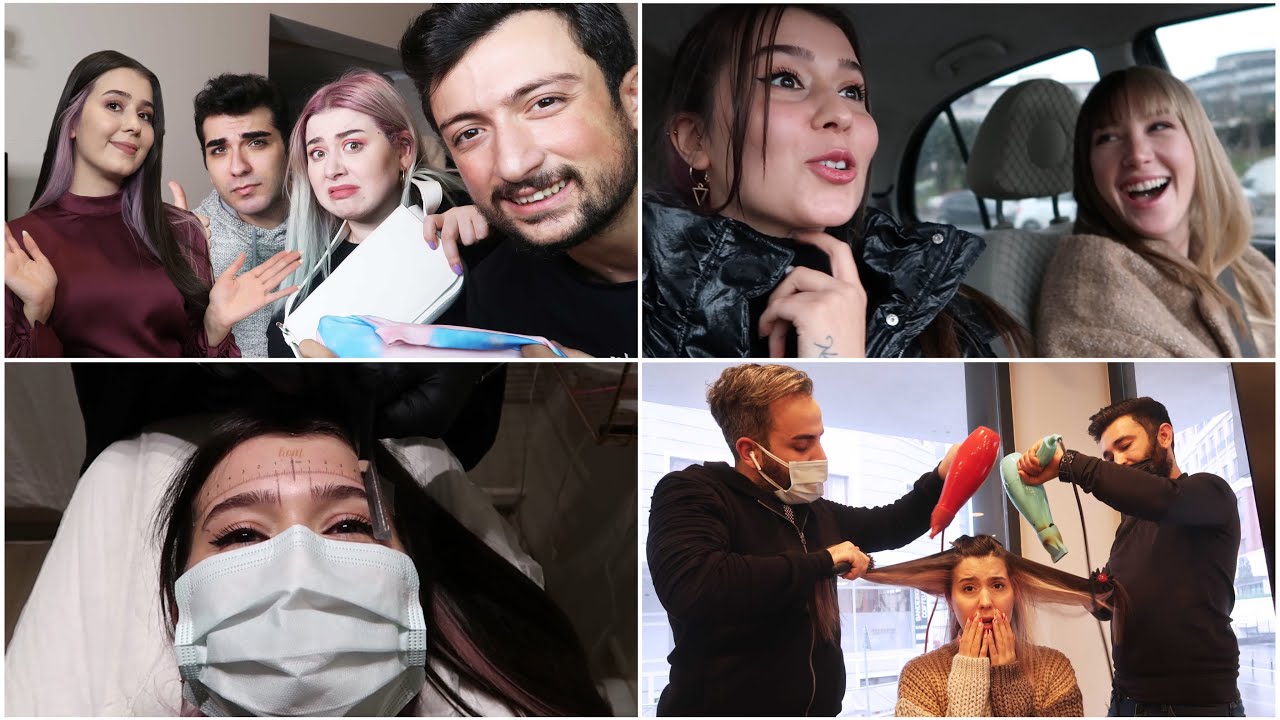 BU VLOGDA YOK YOK! 🥳 | saçıma keratin bakım, kaş alma, Mervan'ın evinde 4 YouTuber