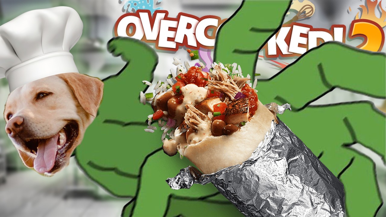 I can sit here and pretend my biggest problems are pringle cans and burritos | Overcooked 2 Part 2