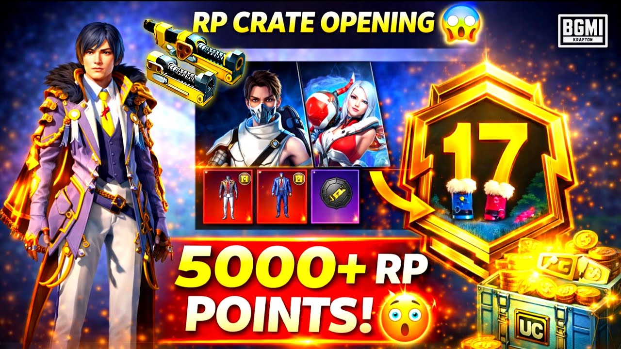 5000+ RP Points 😳 RP Crate Opening BGMI | RP Points Crate Opening in BGMI