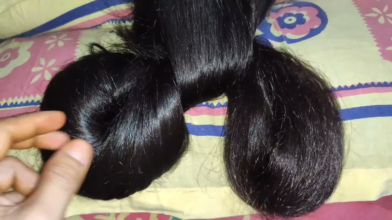 Black Dense Long hair like Cobra Snake. Huge Bun for long hair play.