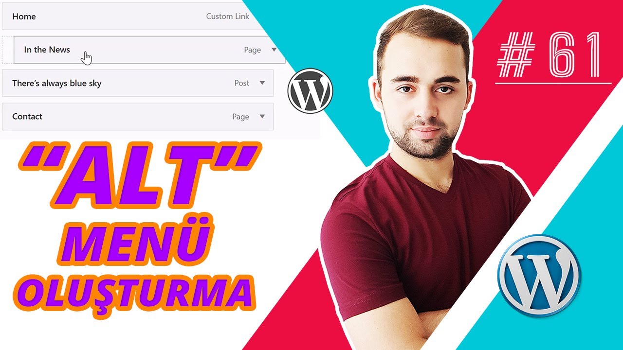 WordPress Alt Menü Oluşturma