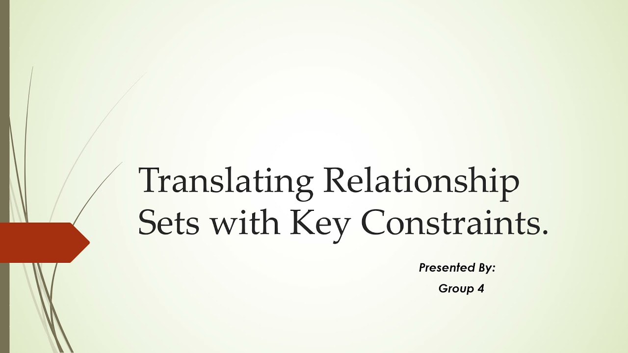 Translating Relationship Sets with Key Constraints