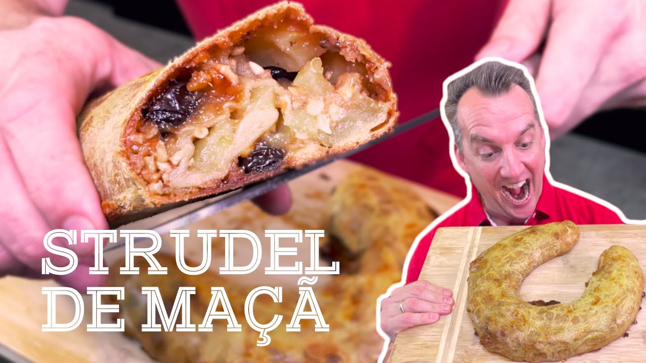 STRUDEL DE MAÇÃ DE RECHEIO COZIDO COM SEU CHEF ALEMÃO || HEIKO GRABOLLE #receita #apfelstrudel