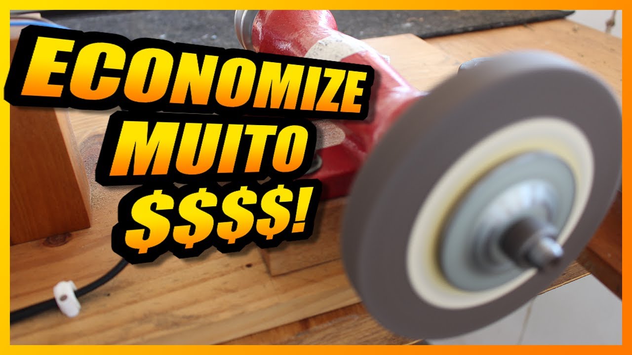 Economize fazendo seu próprio esmeril caseiro com motor de tanquinho!
