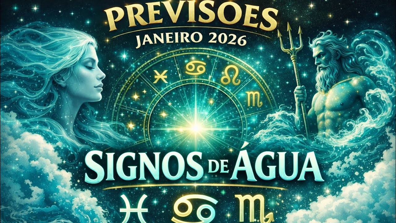 SIGNO DE AQUA. CANCER, ESCORPIÃO E PEIXES. PREVISÕES PARA JAN.2026. HAVERA CORTES PARA O SUCESSO.