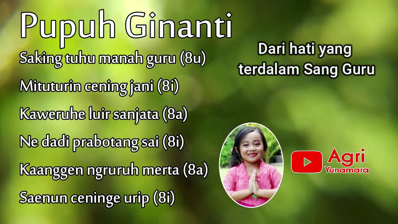 Belajar Pupuh Ginanti - Paca Paliring / Pepolosan Lirik Saking Tuhu Manah Guru arti bahasa Indonesia