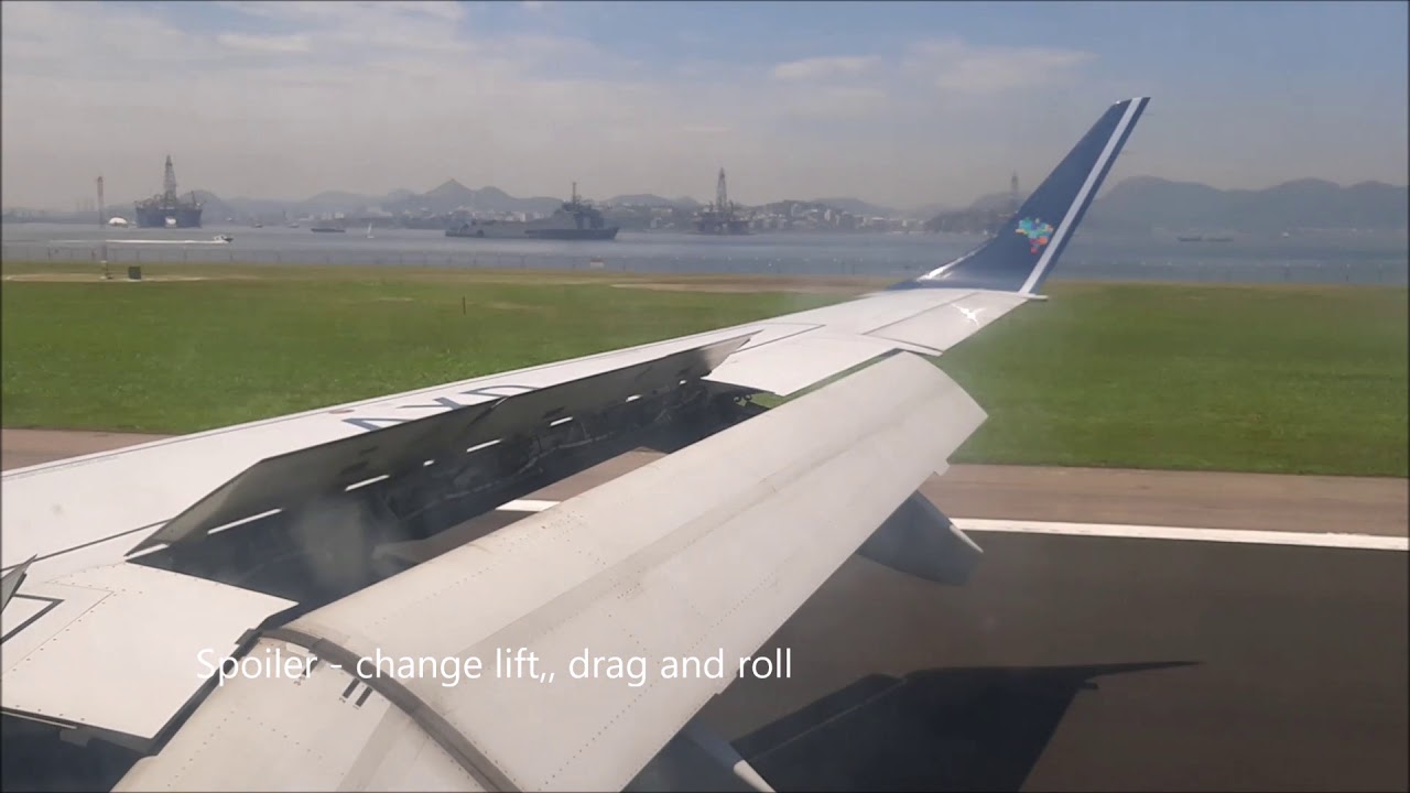 Landing in Rio de Janeiro-Brazil - Description of the Wing Parts - Pousando no Rio de Janeiro.