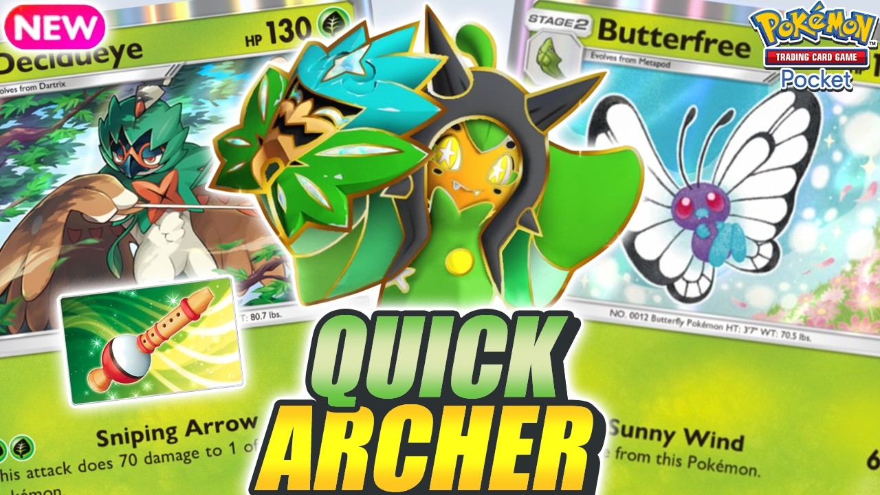 LOCKED ON ! BUTTERFREE Makes DECIDUEYE Quicker Than Ever ! - Pokemon TCG Pocket