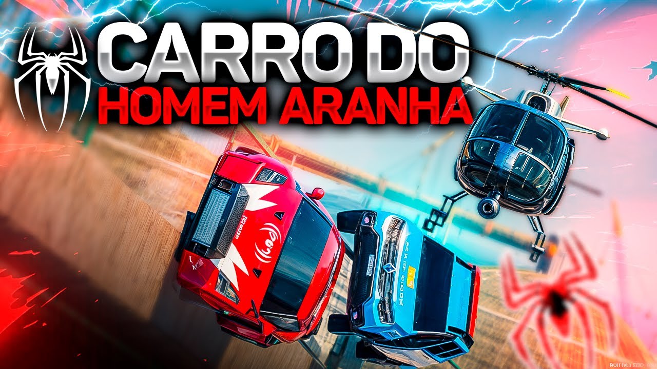 FUGA COM CARRO DO HOMEM ARANHA!!