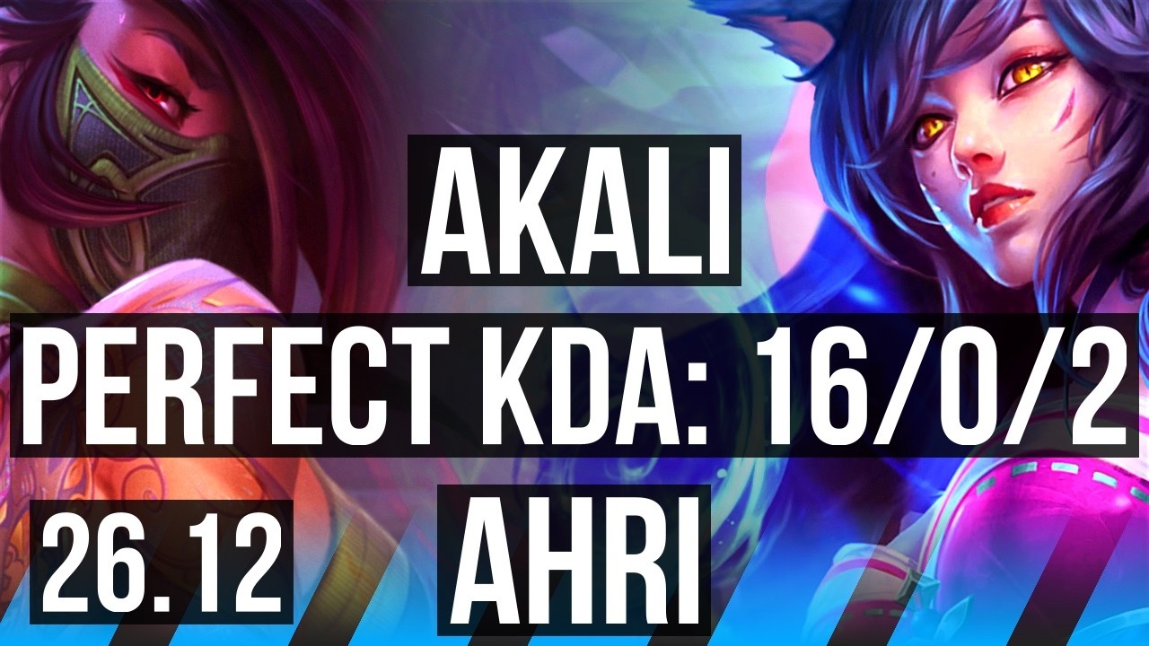 AKALI vs AHRI (MID) | Perfect KDA: 16/0/2 | EUW Master | 26.12