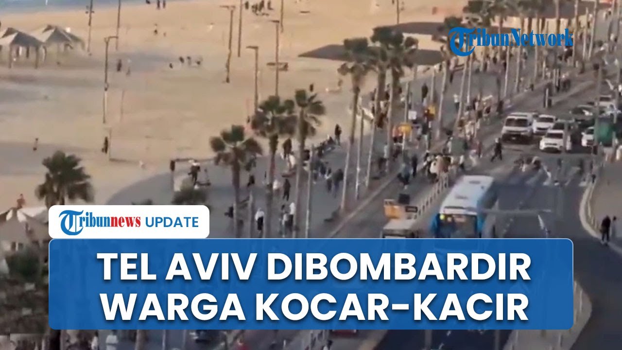 Penampakan Ratusan Warga Israel Kocar-kacir Dibombardir Rudal Yaman, Penerbangan Lumpuh di Tel Aviv