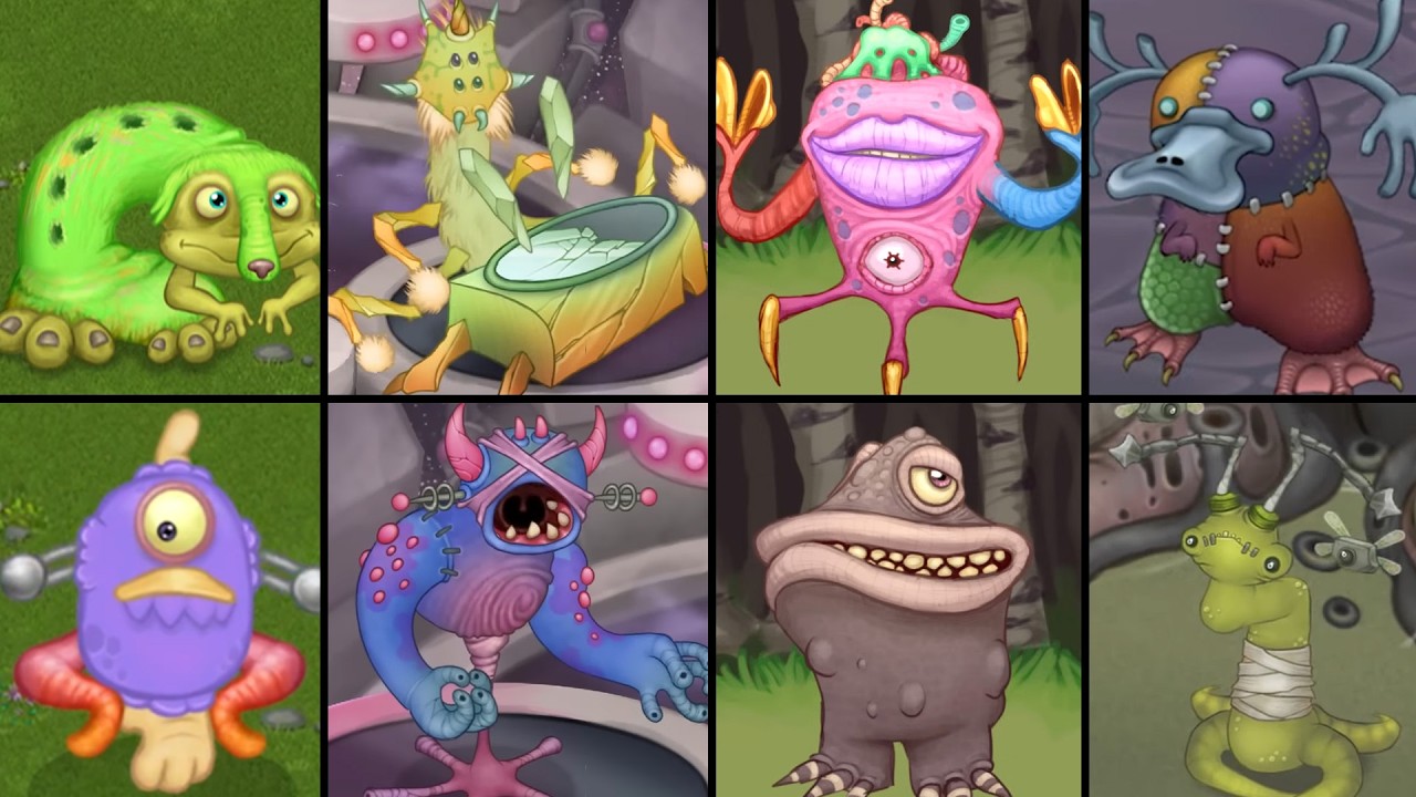 ALL Monster Fanmade by Nick P - MSM vs Raw Zebra vs Slimer | My Singing Monsters